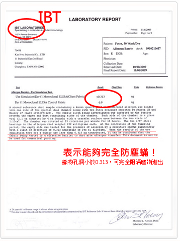 fotex防蹒套材质孔洞为0.4微米