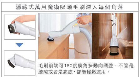 隐藏式万用魔术吸头毛刷深入每个角落